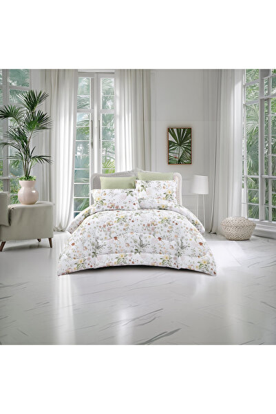 Lifestyle Queen Floral Print 4 Piece Reversible Comforter Set - 170x240cms