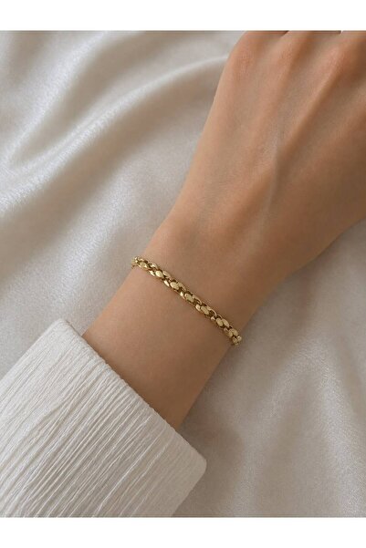 stainless steell Modern Interlocking Chain Steel Bracelet