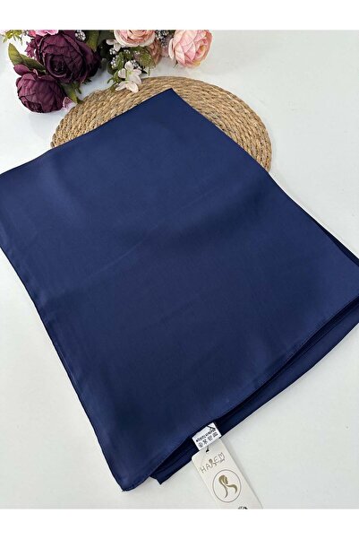 HAREM SCARF فستان سهرة من قماش الكوموساتين مع شال باللون الأزرق الداكن JSH0319