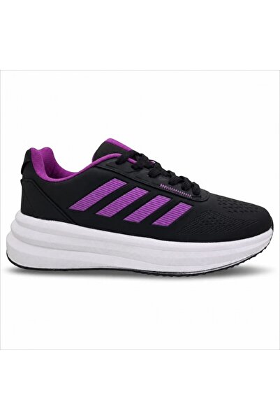 Black Flex حذاء رياضي نسائي أسود أرجواني مقاس 36-40