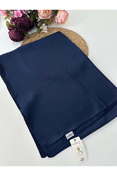 HAREM SCARF فستان سهرة من قماش الكوموساتين مع شال باللون الأزرق الداكن JSH0312