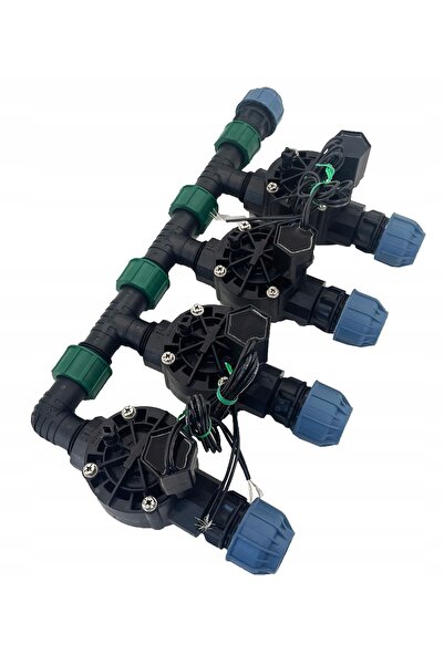 LoveMyGarden Distribuitor colector Rain Bird cu 4 secțiuni, electrovalve HV p...