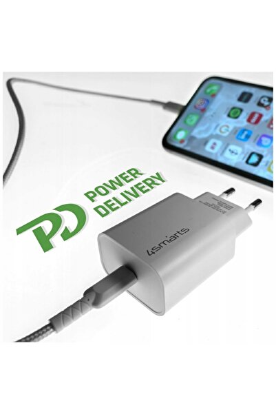 4smarts Încărcător de perete VoltPlug 20W PD MFI USB-C cu cablu Lightning