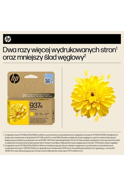 HP Cerneală 937e Galben EvoMore