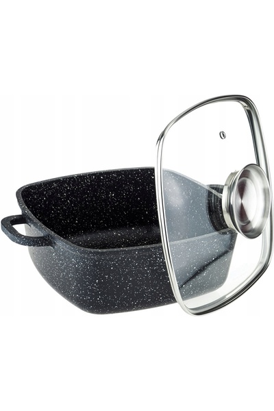 EDENBERG SET DE OALE DIN ALUMINIU CU EFECT DE MARMURĂ, 8 piese
