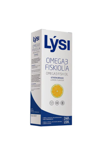 Lysi Omega 3 Ulei Pur de Peste cu Aroma de Lamaie Lysi, 240 ml