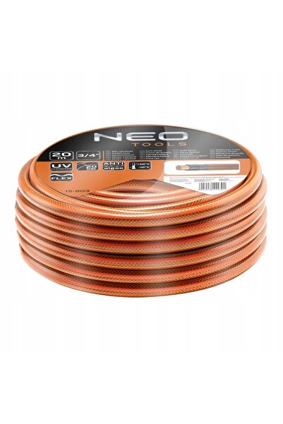 NEO Tools Furtun de grădină NEO rezistent elastic cu 4 straturi 20 bar 3/4'' ...