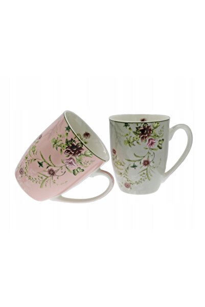 MPLCO Ceașcă ceramică cu flori pentru cafea și ceai, 300 ml, set 2 bucăți, pe...