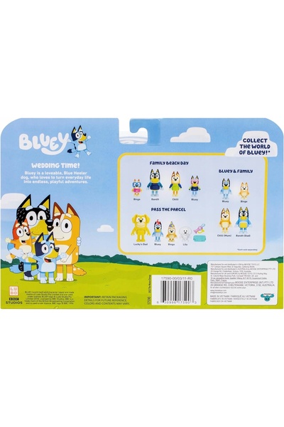 bluey SET FIGURI PACHET DE 4 NUNTĂ WUJKA 175903