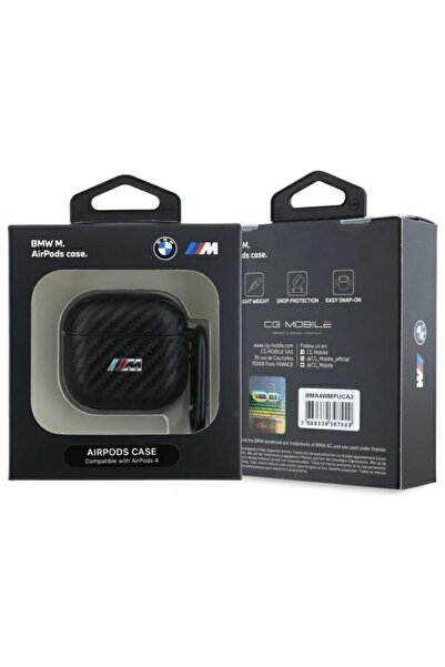 NO BRAND Husă pentru AirPods 4, colecția BMW PU Carbon M, carcasă rezistentă,...