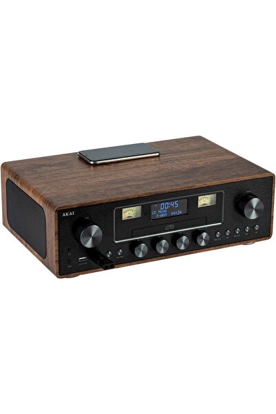AKAI AM-100 RHAPSODY ceas deșteptător stereo tip turn, încărcare wireless, MP...