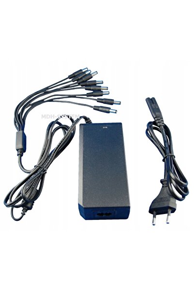 NO BRAND Sursă de alimentare pentru camere CCTV 12V 5A 60W cu 8 porturi