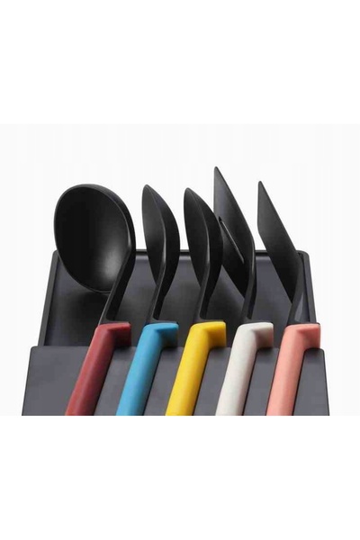 Joseph Joseph Set de 5 ustensile de bucătărie + Inserție pentru sertar cu sis...