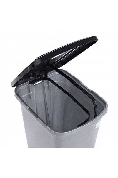 NO BRAND Coș de gunoi din plastic, cu pedală și capac, îngust, cu capacitate ...