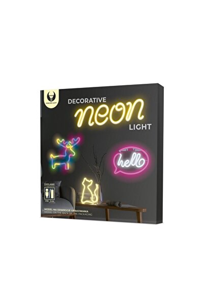 NO BRAND Lumină LED neon de perete, cu inscripția „HELLO”, tip staționară sau...