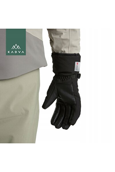 KADVA Mănuși de schi Mountain Flow Pro 3M Thinsulate Negre XL/XXL