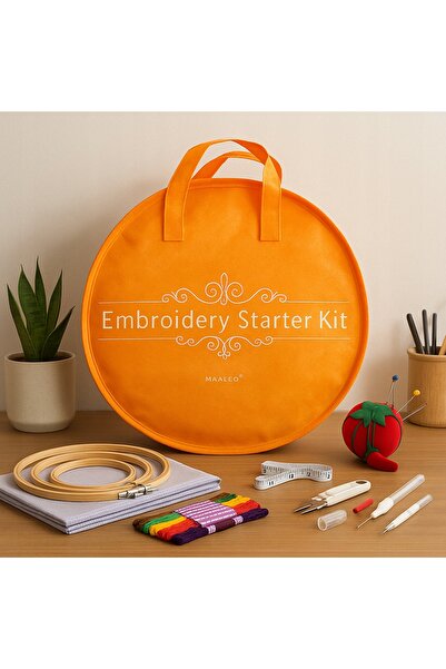 Maaleo Mulina pentru broderie, culori asortate, 100 de fire + Set de accesori...