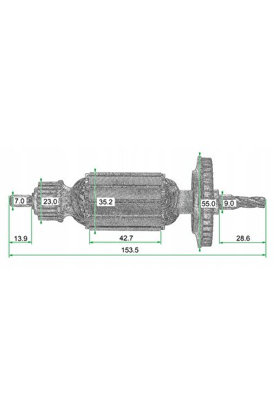 NO BRAND Rotor bormașină Bosch GSB 550 RE GSB 1300 TSB