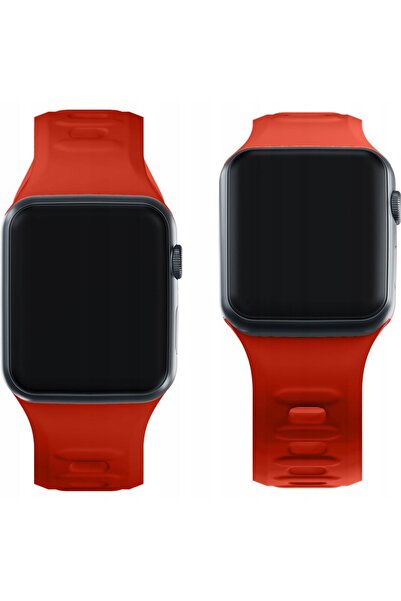 3MK Curea de ceas din silicon roșie pentru Apple Watch 42/44/45/49mm