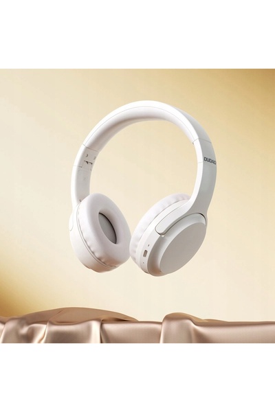 DUDAO Căști wireless circumaurale cu ANC Bluetooth 5.3 albe