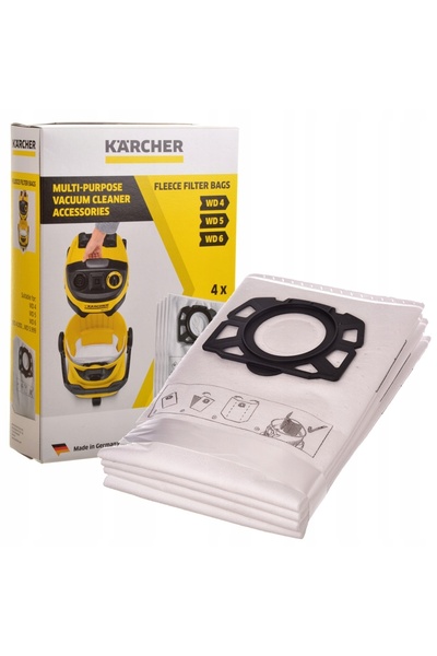 Karcher Filtru + saci ORIGINALI 4 buc. WD4 WD5 WD6 MV4 MV5 MV6
