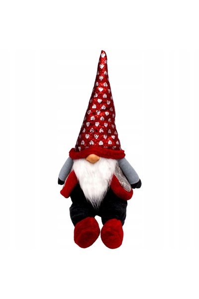 NO BRAND Gnom de Crăciun așezat, figurină decorativă Moș Crăciun, 92 cm