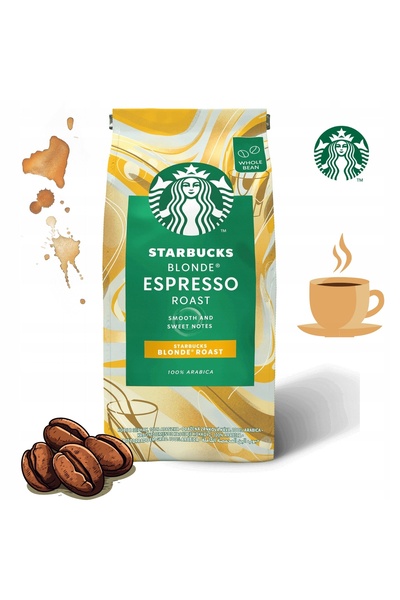 NO BRAND STARBUCKS Espresso Blonde Roast Boabe de cafea Arabica 2 x 0.2 kg