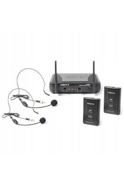 NO BRAND Microfon wireless tip HEADSET, 2 bucăți, stație VHF+