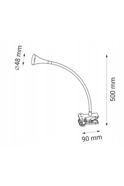 NO BRAND Lampă LED cu clemă roz 4W 250lm 4000K PX030E happy Nilsen