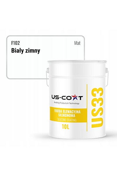 NO BRAND Vopsea pentru fațade, siliconică, alb rece F102 UV, 10L, Producător