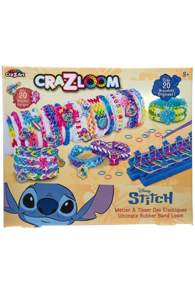 NO BRAND CRA-Z-ART Disney Stitch Cra-Z-Loom Set creativ pentru confecționarea...