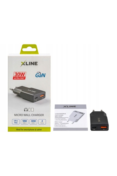 NO BRAND XLINE WCF300K GaN 30W+18W Negru