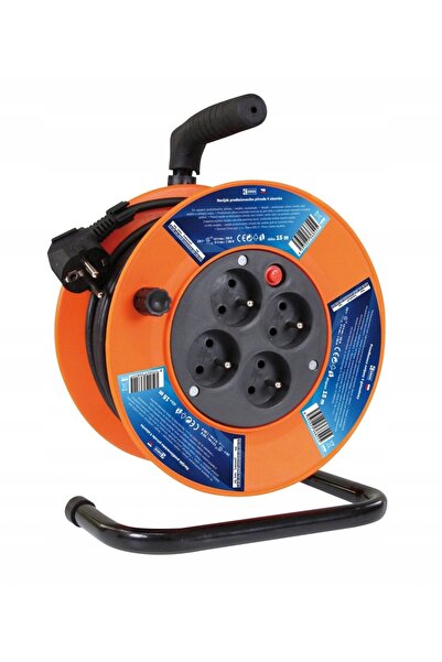 Emoshayoga Tambur prelungitor 15m 4 prize PVC roșu 230 V 1mm² EMOS P194151