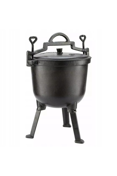 NO BRAND Oală din fontă pentru gătit, 4L, neagră