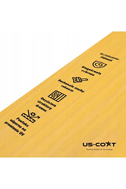 NO BRAND Lac pentru Lemn 3W1 Extra Lazura Culoare Pin Semi-Mat 1L Protecție UV