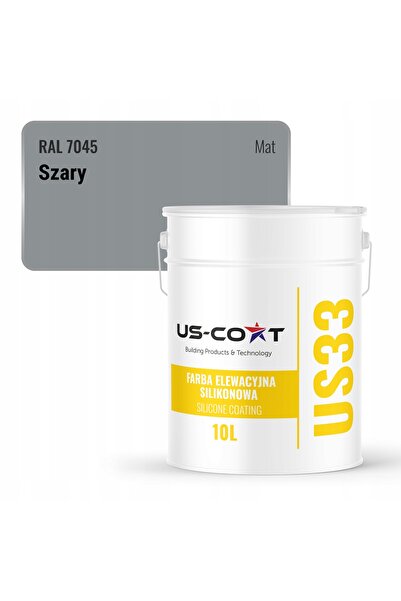 NO BRAND Vopsea pentru fațade siliconică, gri RAL7045, UV, 10L, Producător Po...