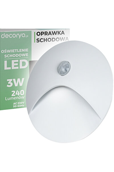 NO BRAND 2x Downlight din aluminiu alb IP65 cu senzor de mișcare și crepuscul