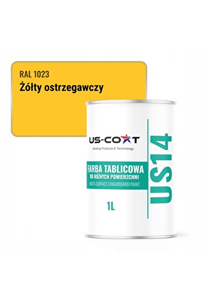 NO BRAND Vopsea pentru mobilier și pereți, 1L, Galben Avertizare RAL1023, Mată