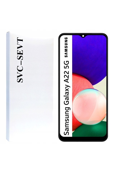 NO BRAND Ecran pentru Samsung Galaxy A22 5G – Ecran LCD cu ramă, original Zil...