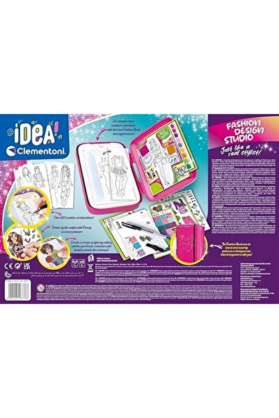 CLEMENTONI Set de placă luminoasă pentru designeri de modă, pentru desen și s...