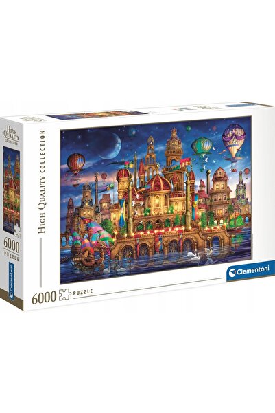 CLEMENTONI PUZZLE 6000 Centrul orașului, vedere, clădiri, puzzle 6000 piese