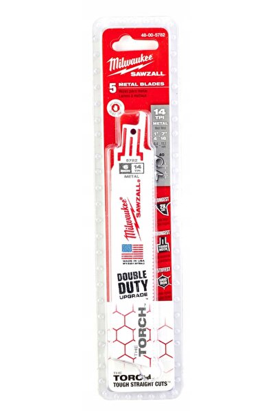 Milwaukee Lamă de ferăstrău alternativ pentru metal TORCH 150mm 14TPI - 5 bucăți