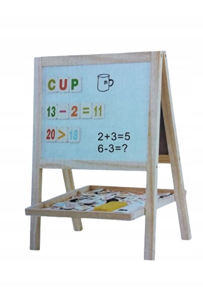 NO BRAND Tablă educativă dublă, magnetică, pentru cretă