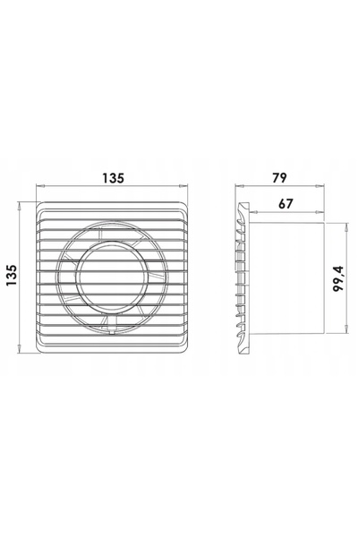 Virone Ventilator extractor de baie 100, silențios, cu întrerupător și șteche...
