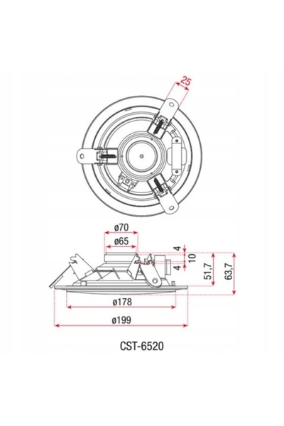 NO BRAND DAP AUDIO CST-6520 - Difuzor de tavan