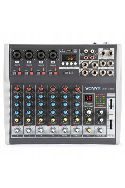 NO BRAND Mixer 8 canale vmmk-802 XLR Phantom USB BT DSP