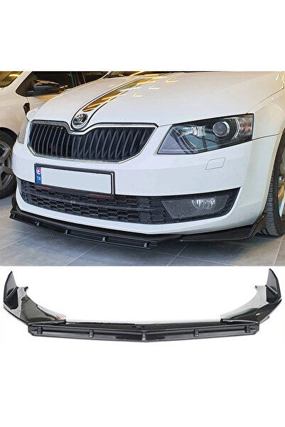HasAkman Skoda Octavia Uyumlu Ön Lip Parlak Siyah 3 Prç Brabus Kırılmaya Daya...