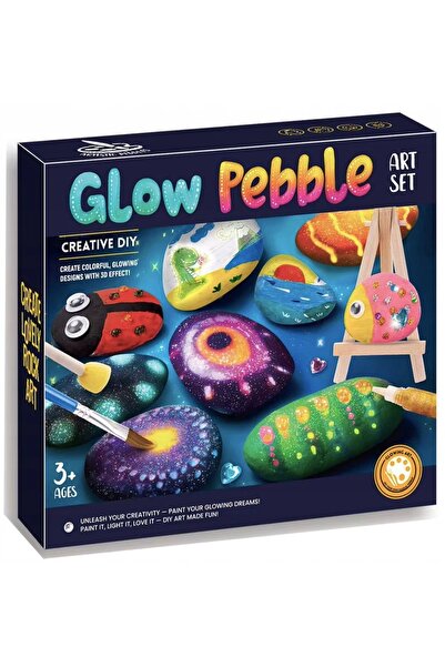 NO BRAND Set de pictură pe piatră 3D, fosforescent, cu pensule creative GLOW