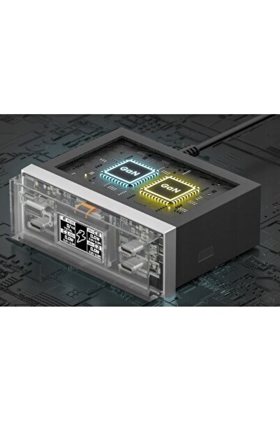 NO BRAND Încărcător USB C de 210W cu 4 porturi, încărcător PD, încărcător PPS...