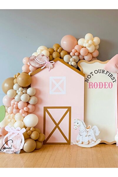 Çemrek Süs Parti Desert Sand Powder Beige Balloon Chain Set of 100